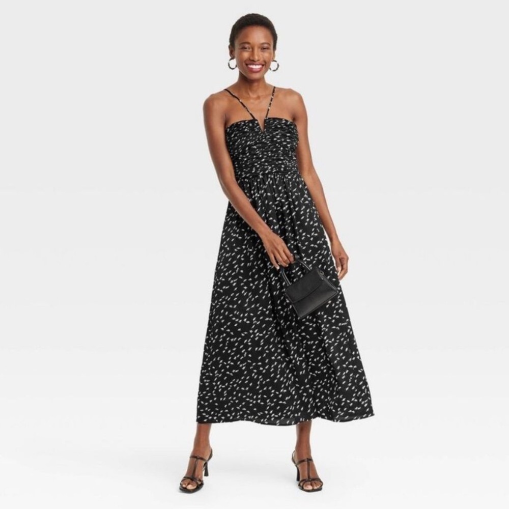 New Day - Women's Summer Maxi Sundress Casual Dres Black/White new